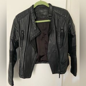 BlankNYC Black Faux Leather Jacket - small